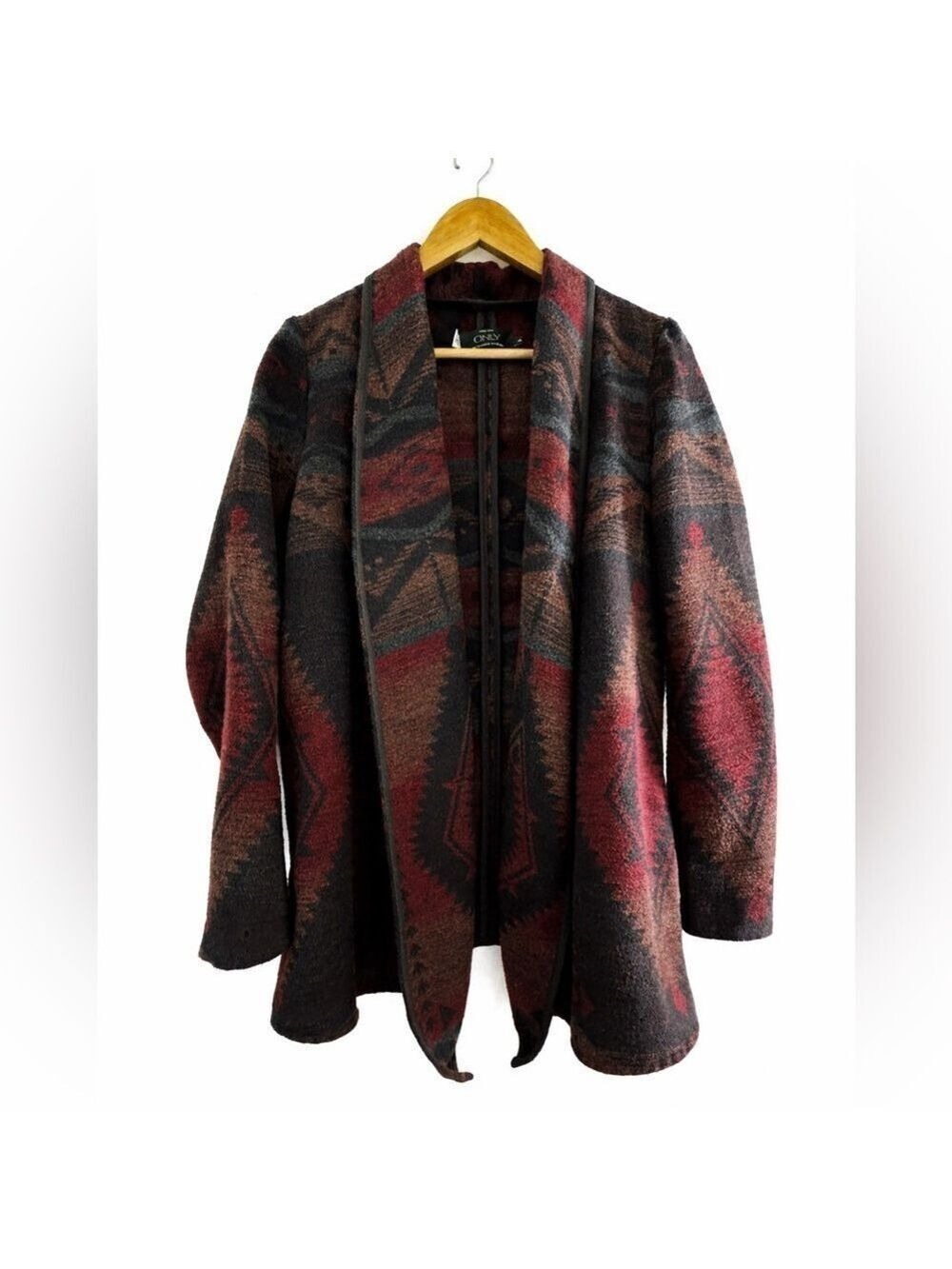 Boho Southwestern Open Front Cardigan Jacket Small